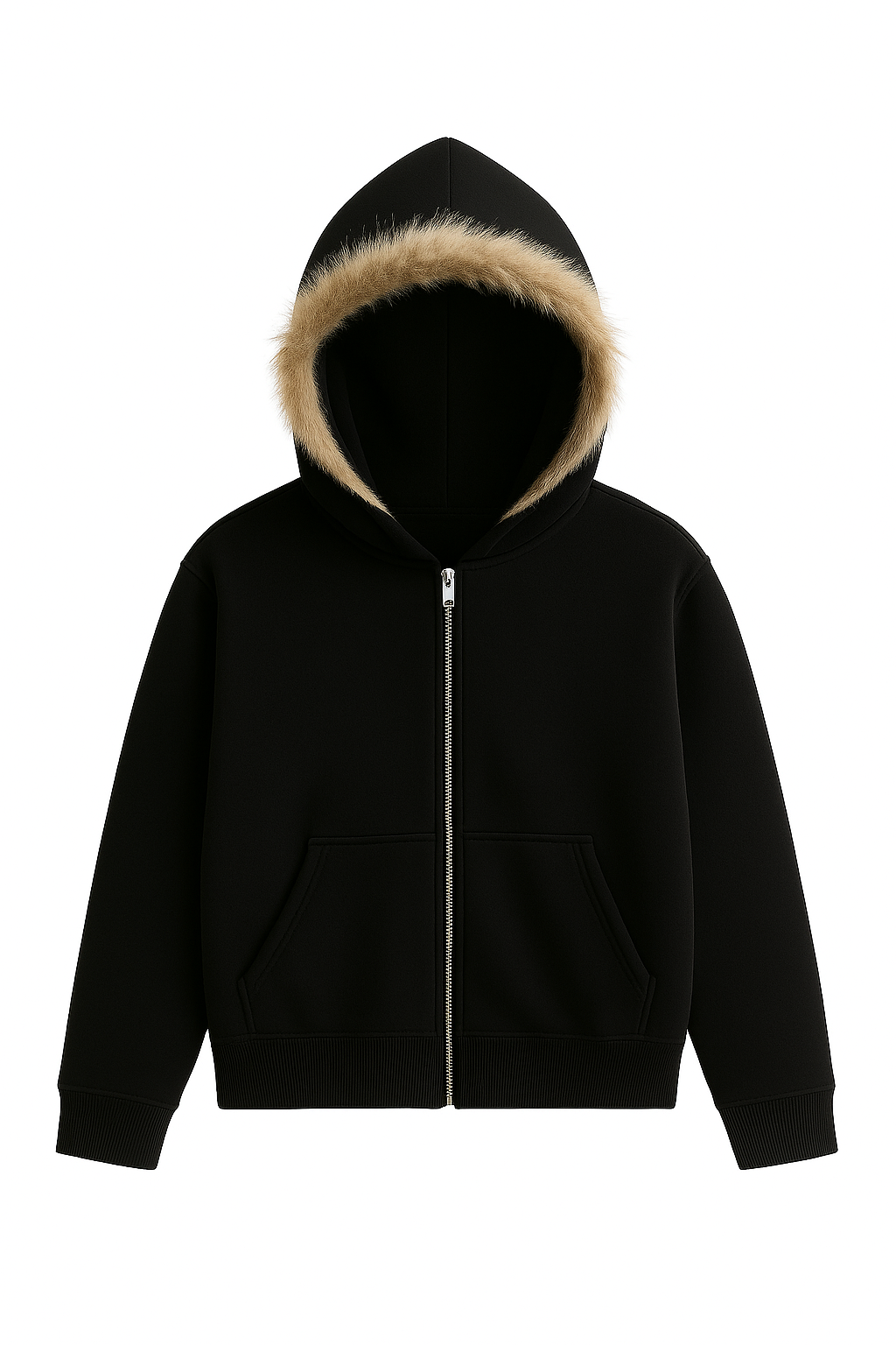 Fluffy Hat Hoodie Solid Color Casual Long Sleeve Hoodie Retro Coat Street Trend y2k