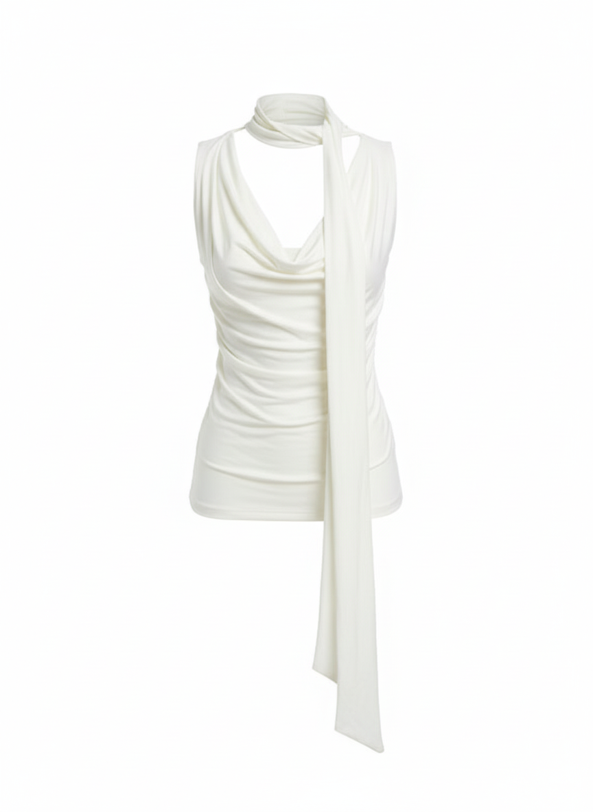 Solid Tank Summer New Women Sexy Sleeveless V-Neck Lady Top Fashion Bandage Streetwear Casual Slim Tank Elegant Knitted Clothing