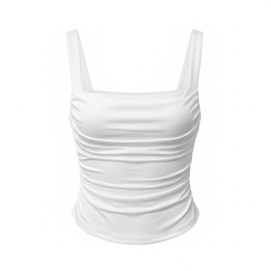 New Women Tank Tops Summer Solid Sexy Backless Streetwear Casual Slim Sleeveless Camisole Fashion Folds Tank Tops Lady Clothing