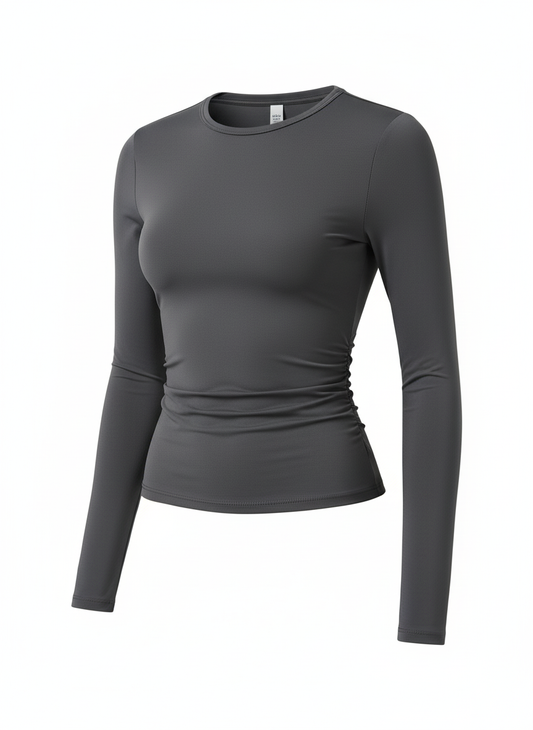 Women Casual Long Sleeve T-Shirts Spring Autumn Solid Slim Fit Pullovers Tees Shirts Female Streetwear Base Tees Tops  Casual