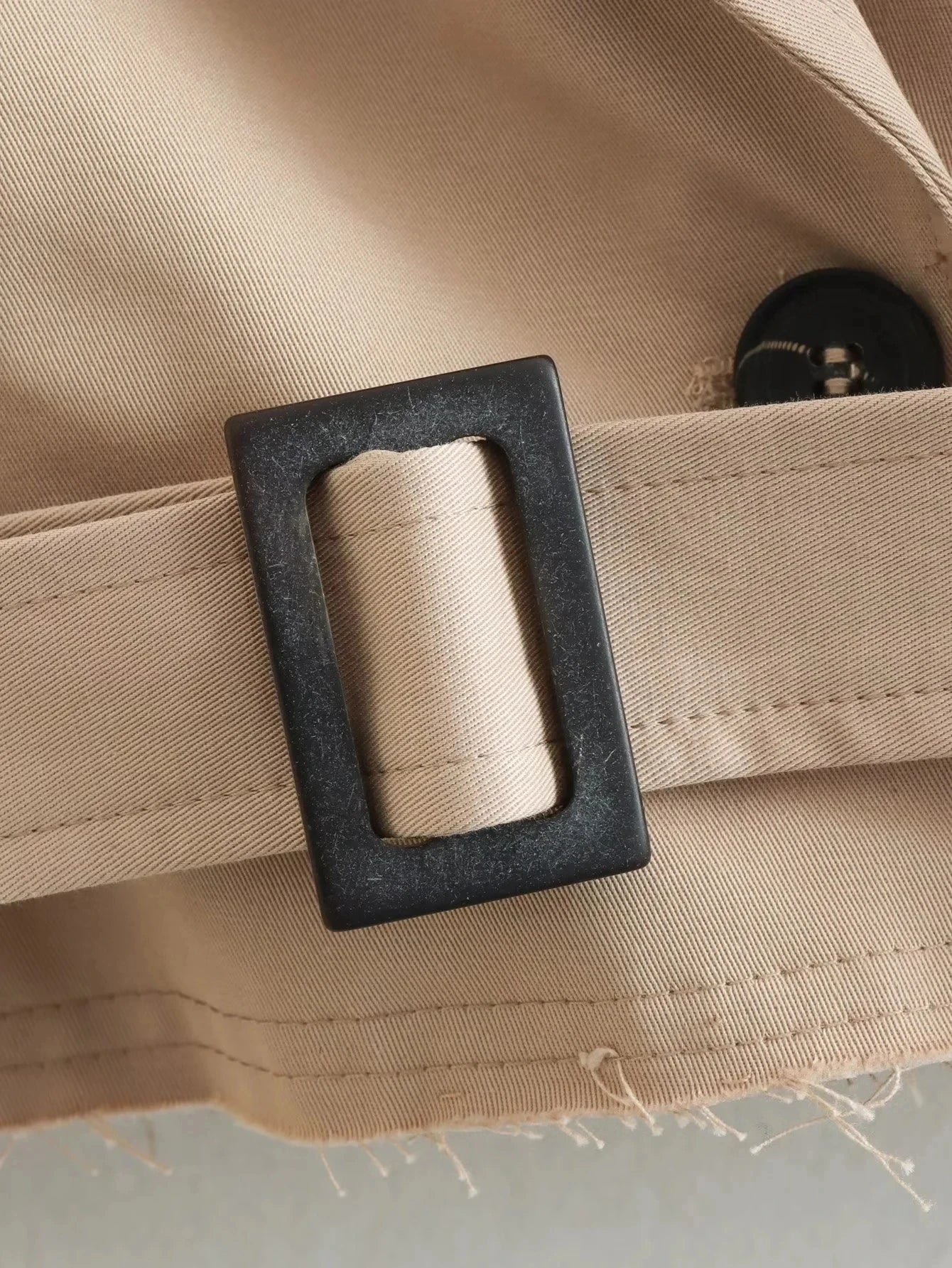 Belt Cropped Trench Spring Jacket